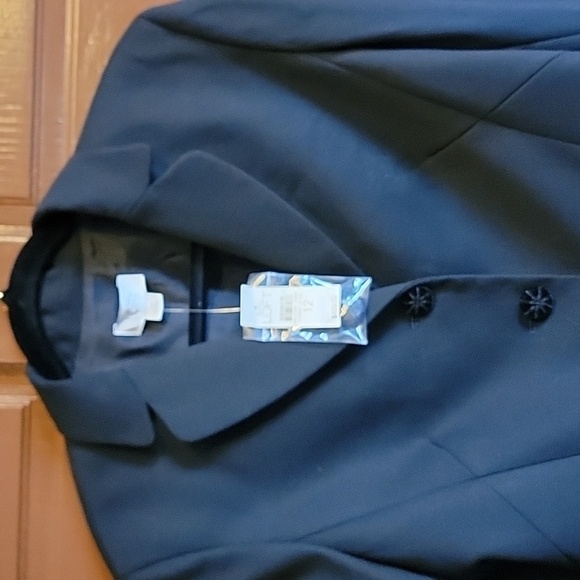 Loft-wool very light blk short blazer with peplum in back Size 12 NWT. - Picture 2 of 11